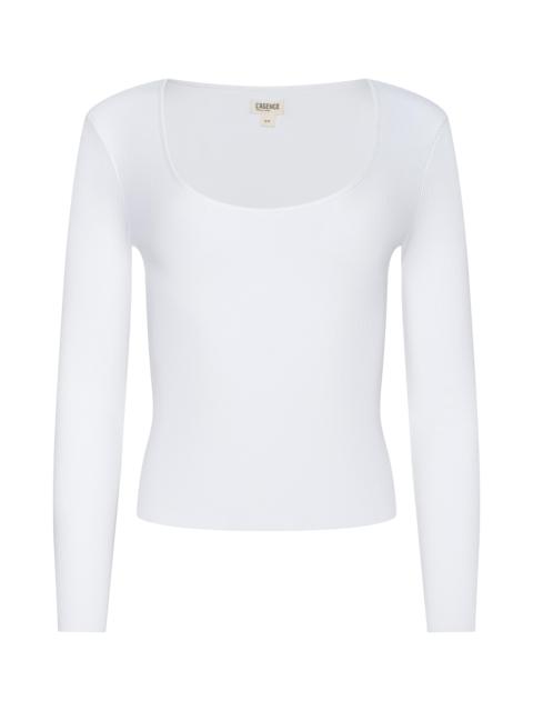 L'AGENCE Scarlet Scoopneck Tee