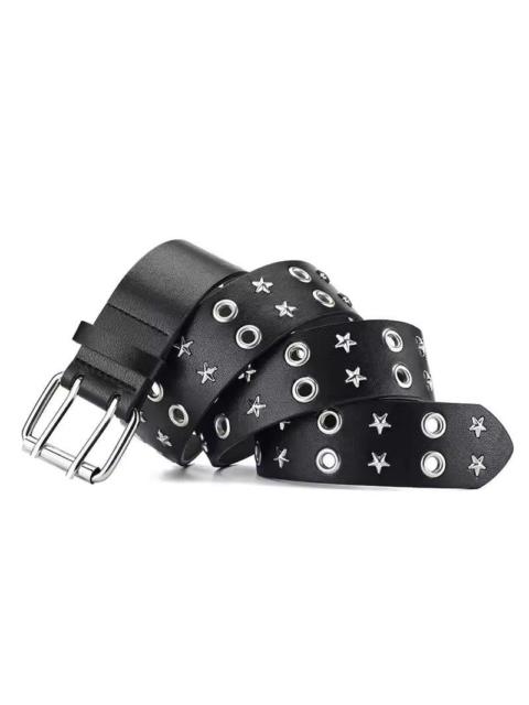 Leather - Star Studded Grommet Belt