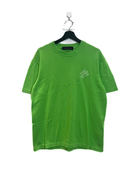 Louis Vuitton Louis Vuitton LV Green Short-Sleeve Shirt with Pin Detail