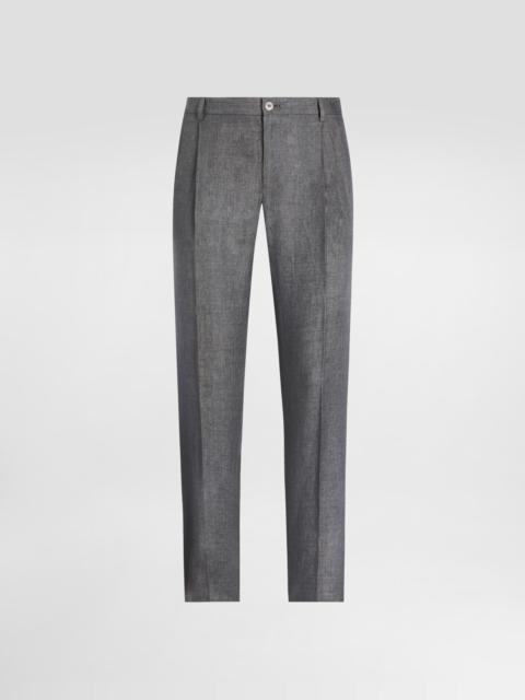 Dolce & Gabbana Washed linen canvas trousers
