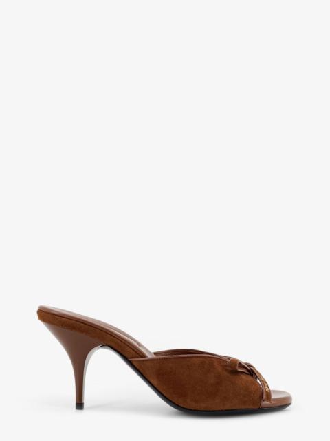 Miu Miu Miu Miu Women Suede Sandals With Bow Detail On The Front