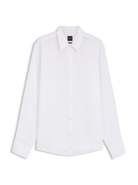 BOSS REGULAR-FIT SHIRT IN LINEN