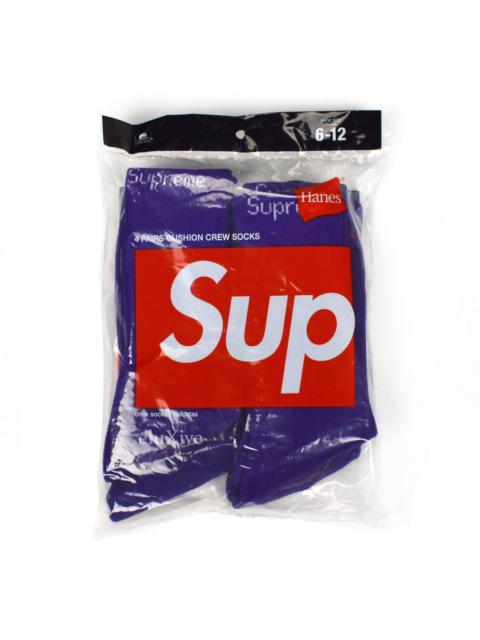 Supreme Supreme Purple Logo Knit Crew Socks (4-Pack)