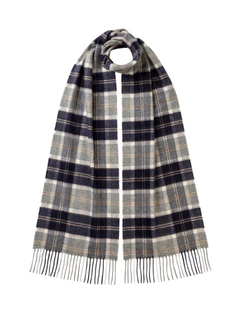 Johnstons of Elgin Silver Bannockbane Tartan Cashmere Scarf