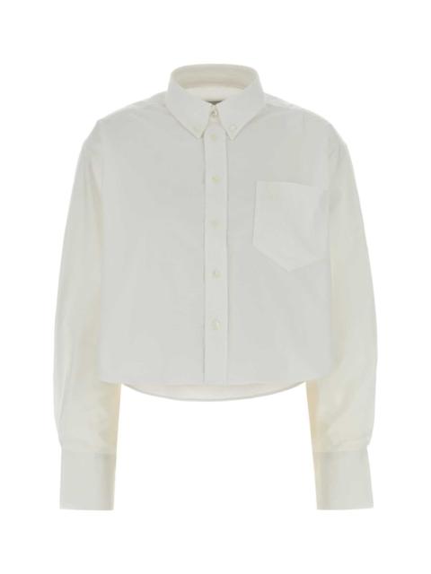 AMI Paris Ami Women White Oxford Oversize Shirt