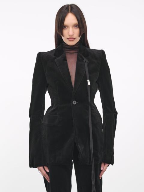 Ann Demeulemeester Velvet Sigrid Tailored Jacket