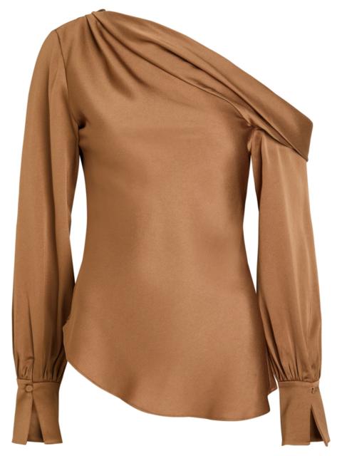 SIMKHAI Simkhai Alice Draped Satin top