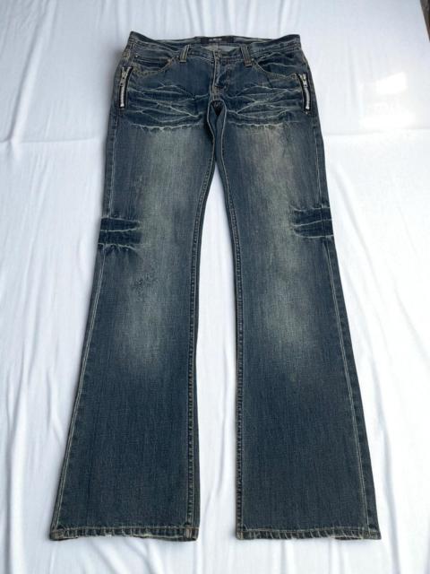 Other Designers Le Grande Bleu (L.G.B.) - Al Delio LGB Sick Mud Flare Archive Pant Whisker Distressed