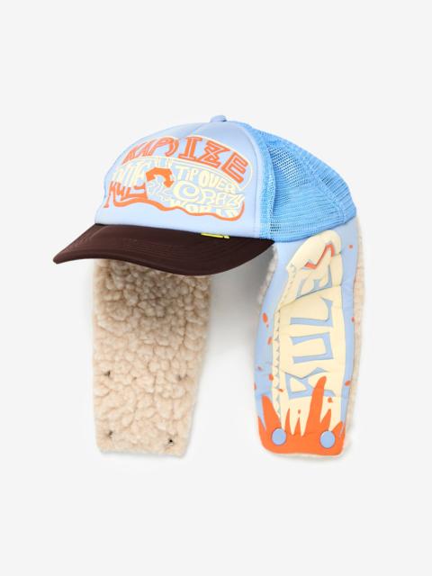 Kapital KAPSIZE RULE LUMBER TRUCKER CAP (SAX/BROWN)