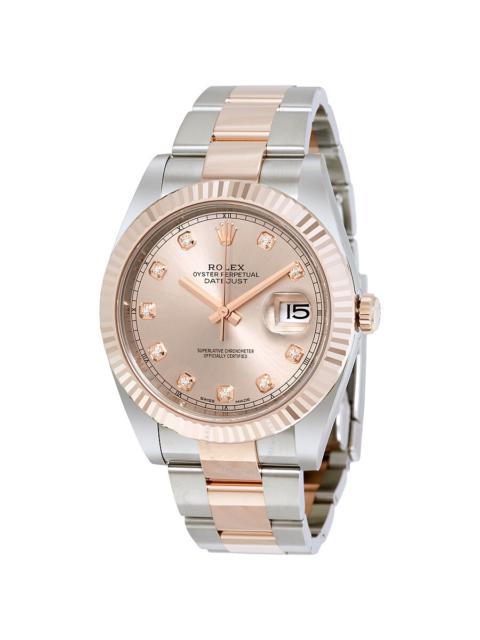 ROLEX Rolex Datejust Sundust Diamond Dial Steel and 18 Everose Gold Men's Watch 126331SNDO