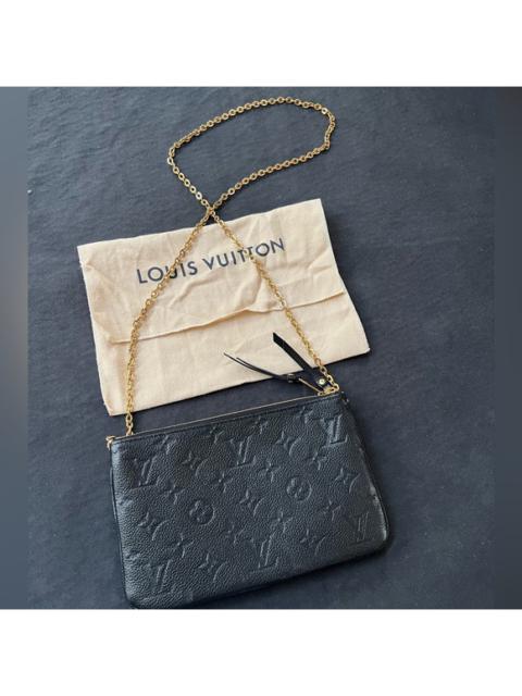 Louis Vuitton LOUIS VUITTON Empreinte Double Zip Pochette Black Bag