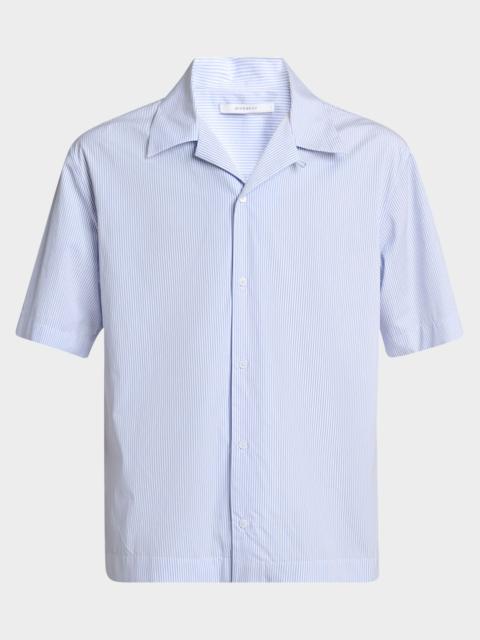 Givenchy Men's Pinstripe Bowling Shirt