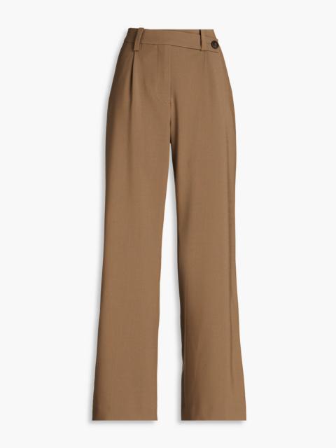 maje Pleated twill wide-leg pants