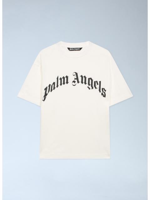 Palm Angels Palm Angels Men Curved Logo T-Shirt