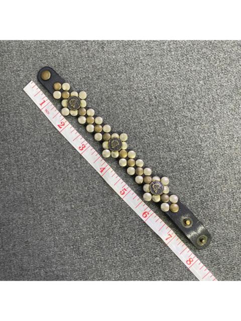 Diesel 🔥Diesel “Only The Brave” Studded Leather Bracelet — Vintage