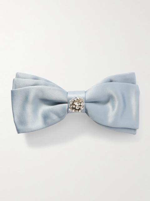 Erdem Crystal-embellished Satin Bow Hairclip
