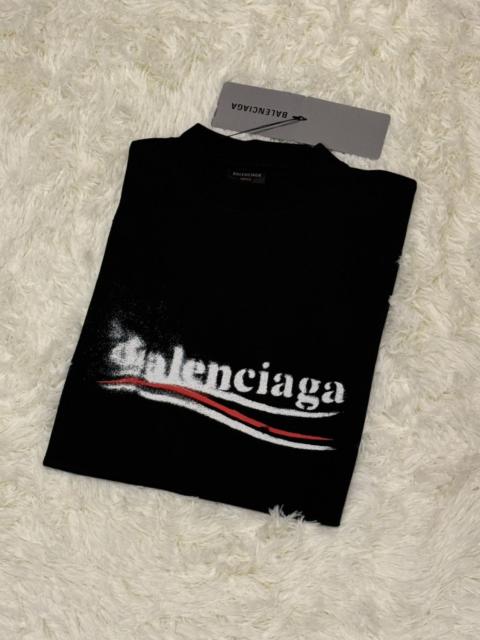BALENCIAGA BALENCIAGA Political Stencil T Shirt Black White
