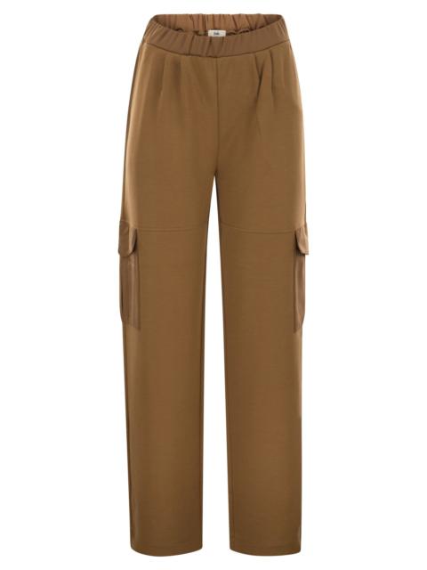 Herno Herno Women Cargo Trousers In Cotton Interlock