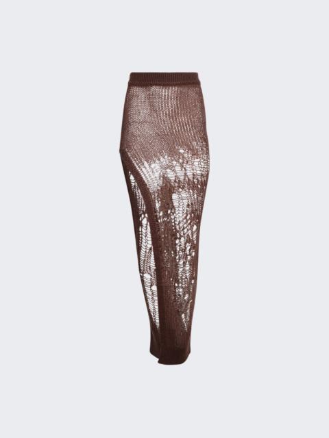 Rick Owens Spider Ziggy Skirt Brown