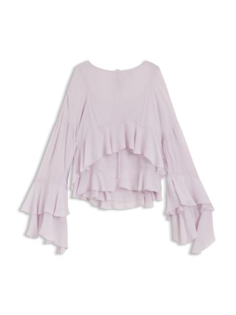 BOSS RELAXED-FIT BLOUSE IN SEERSUCKER