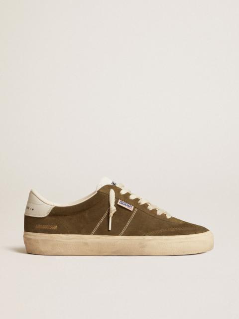 Golden Goose Men’s Soul Star in olive-green suede
