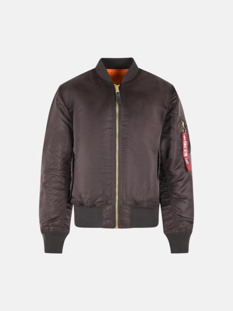 ALPHA INDUSTRIES 'MA-1 HERITAGE' REVERSIBLE BROWN NYLON BOMBER JACKET