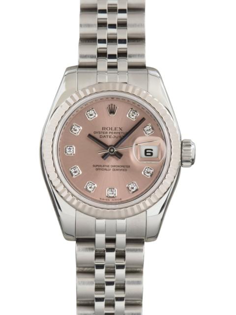 ROLEX Used Ladies Rolex Datejust Ref 179174 Pink Diamond Dial
