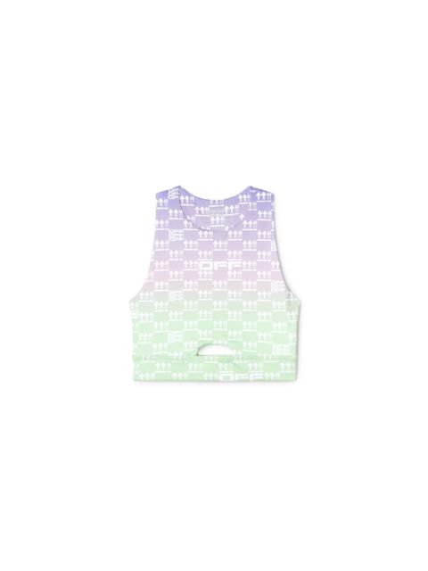 Off-White Purple/green Double Arrow Cut-out Bra
