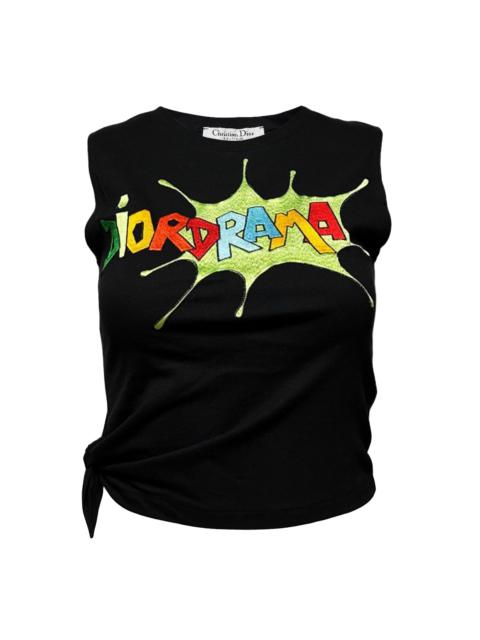 Dior CHRISTIAN DIOR "DIORDRAMA" Cartoon Print Tie Crop Top