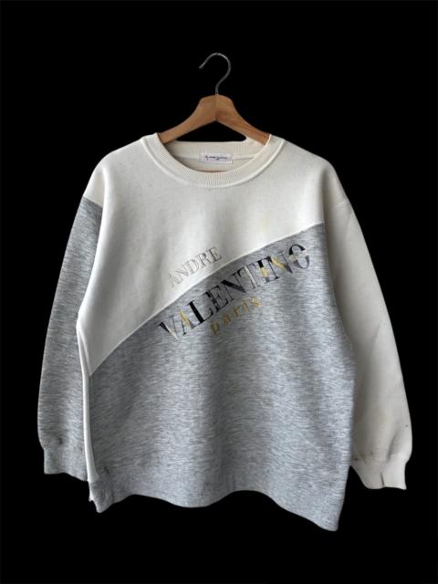 Other Designers Vintage - Vintage Andre Valentino Paris Embroidered Logo Crewneck
