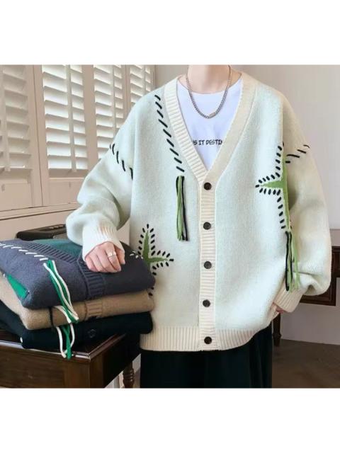 Japanese Brand - star cardigan knitwear