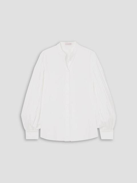 Altuzarra Patsy pintucked cotton-blend poplin shirt