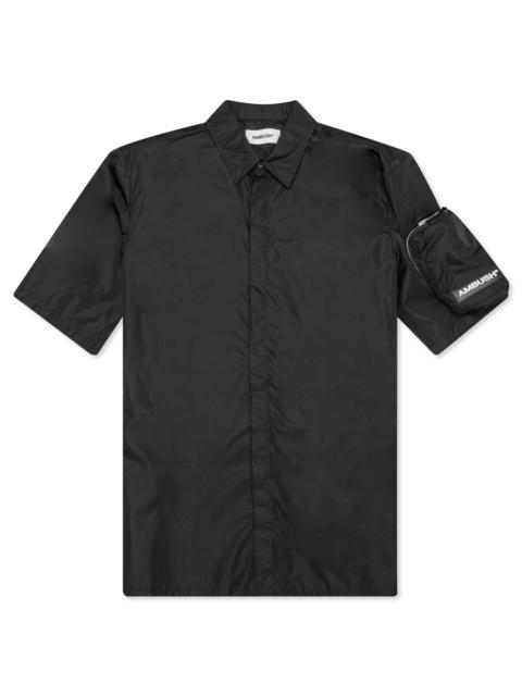 Ambush AMBUSH NYLON POCKET S/S SHIRT - BLACK/BLACK