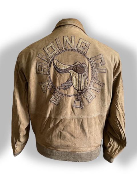 Bjorn Borg Rare Genuine Leather Ripped Jacket Vintage 80s