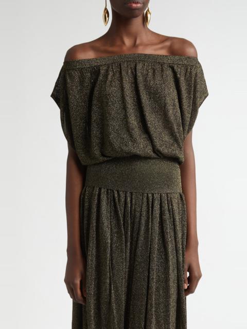 Zimmermann Illuminate Gathered Top Metallic Black
