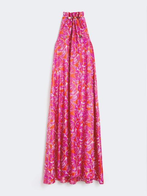Max Mara Printed silk twill dress - CORAL