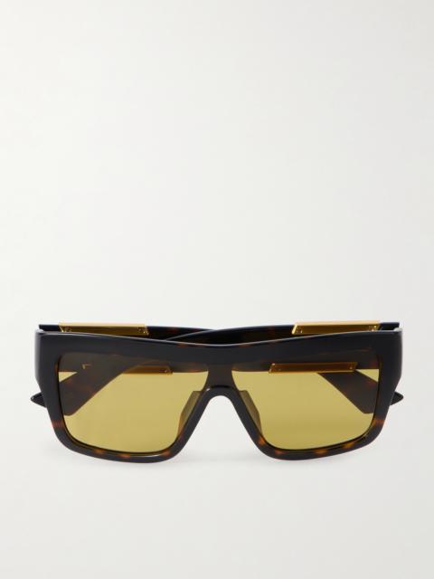 Bottega Veneta Ribbon D-frame Tortoiseshell Acetate Sunglasses