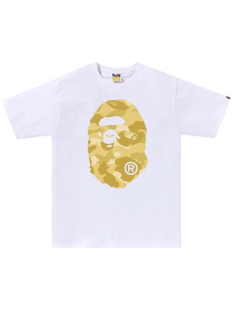 A BATHING APE® BAPE Color Camo Big Ape Head Tee 'White/Yellow'