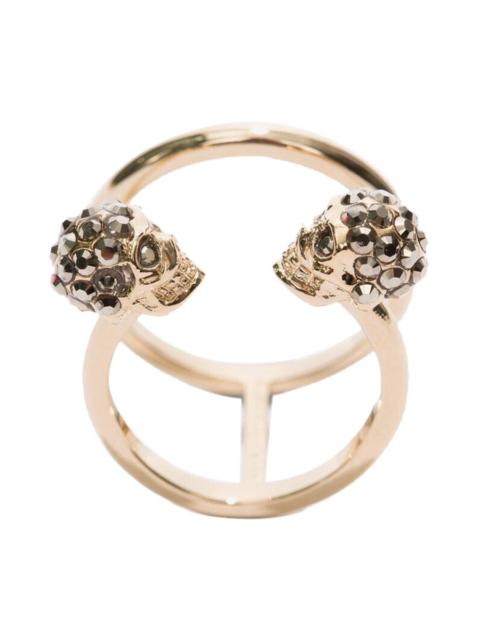 Alexander McQueen Alexander Mcqueen Women Twin Skull Double Ring