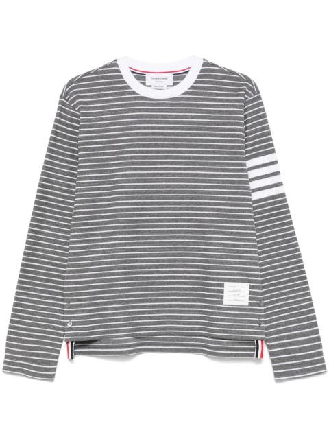 Thom Browne 4-Bar stripe long-sleeve T-shirt