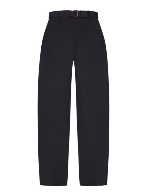 sacai Sacai Women Wide-Leg Wool-Blend Trousers With A Belt