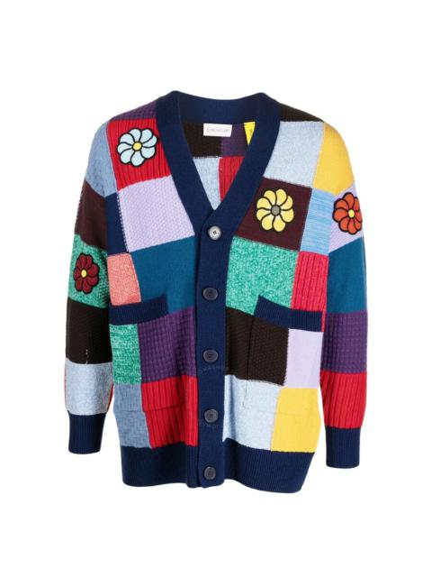 Moncler Patchwork-Design Crochet Cardigan
