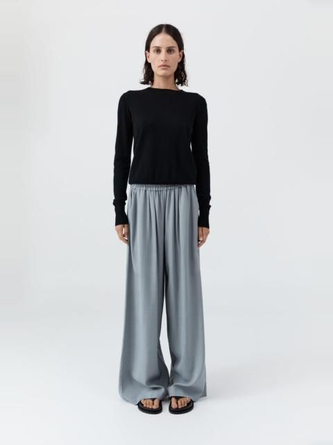 ST. AGNI Merino Wool Slit Sleeve Sweater - Black