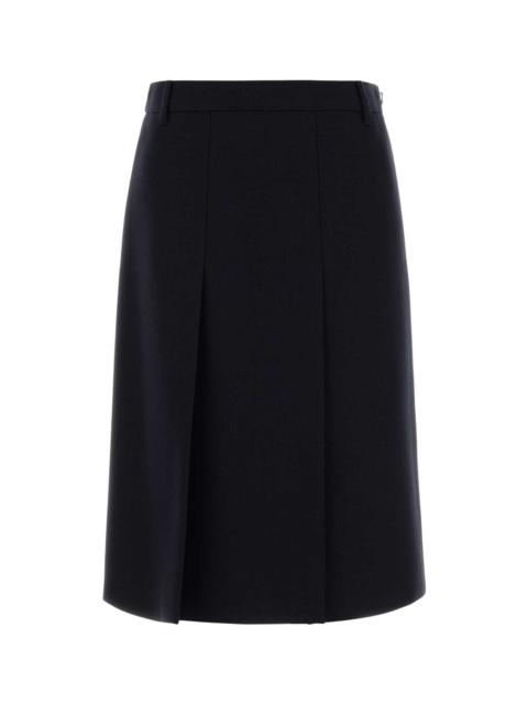 Prada Dark Blu Wool Skirt