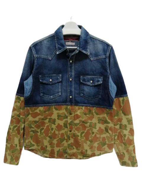 Other Designers Rare - 🔥RARE🔥FUNDAMENTAL AGREEMENT LUXURY Denim Camo Shirt