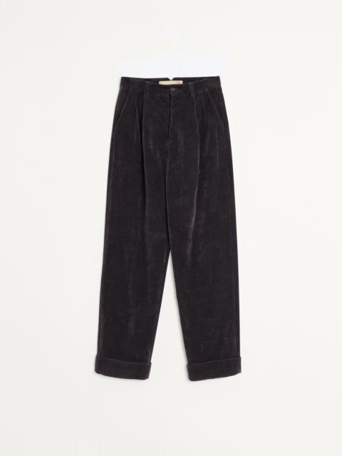 Valentino WASHED COTTON-LINEN VELVET PANTS