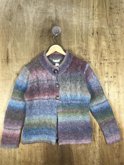Other Designers Japanese Brand - Donnez Moi Striped Rainbow Cable Knit Cardigan #3064