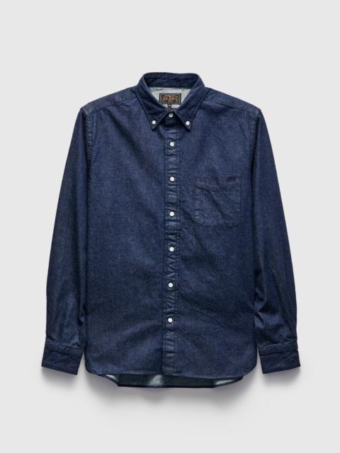 BEAMS PLUS Denim Button-Down Shirt in Indigo