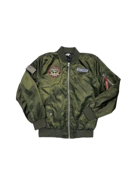 Other Designers Japanese Brand - Nylaus Army Green Bomber Jacket