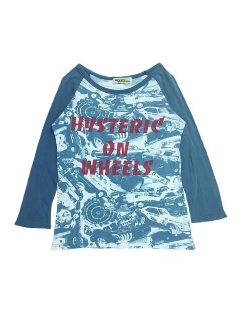 Hysteric Glamour RARE! VTG HYSTERIC GLAMOUR "HYSTERIC ON WHEELS" RAGLAN